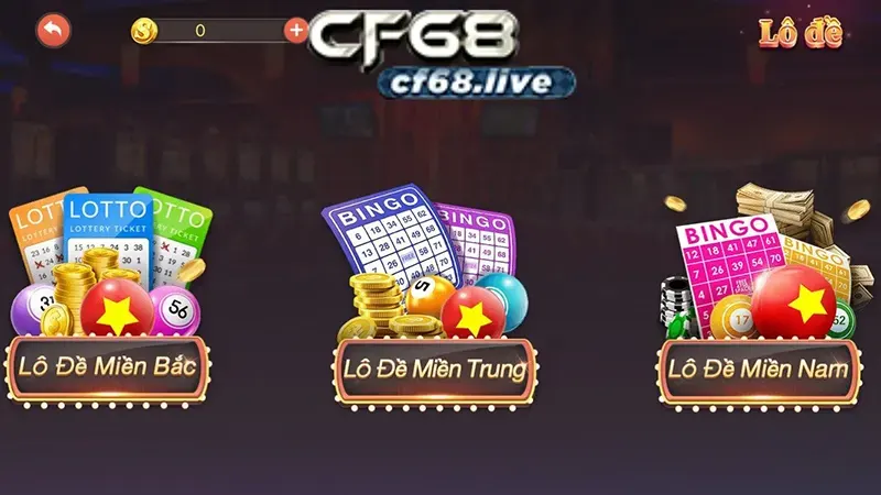 Các thể loại game CF68 hấp dẫn - đa dạng, chinh phục ngay nào Các thể loại game CF68 có đa dạng hình thức chơi xổ số, lô đề