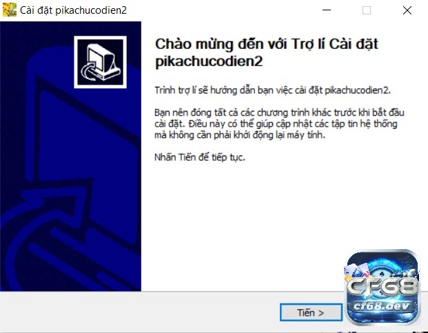 Nhấn tiến liên tục và chọn cài đặt là quá trình tải game đã hoàn thành